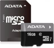 Карта пам'яті ADATA microSDXC 16 ГБ Class 10 (AUSDH16GUICL10-RA1) UHS-I + SD адаптер