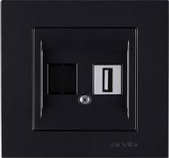 Розетка USB без заземления IP20 черный 20 07 2000 251