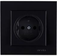 Розетка побутова без заземлення IP20 чорний 20 07 2000 215