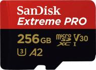 Карта памяти SanDisk microSDXC 256 ГБ Class 10 (SDSQXCZ-256G-GN6MA) UHS-I U3 A2 R170/W90MB/s Extreme Pro V30 + SD