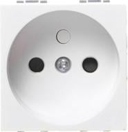 Розетка LXL Sirius со шторками белый 0827 WHITE