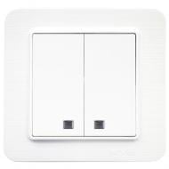 Выключатель двухклавишный Arvia Electric Lavin с подсветкой белый матовый 21 29 4001 203 Выключатель двухклавишный Arvia Electric Lavin с подсветкой белый матовый 21 29 4001 203