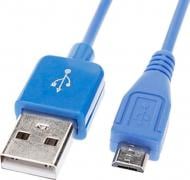 Дата-кабель Patron USB – microUSB 1 м Blue (CAB-PN-MICROUSB-1M) CAB-PN-MICROUSB-1M (для передачі даних та зарядки пристро