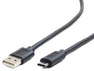 Дата-кабель Real-el Type-C – USB 2.0 1 м чорний (EL123500016)