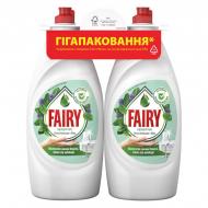 Засіб для ручного миття посуду Fairy Чайне дерево та м'ята 900 мл 2 шт.