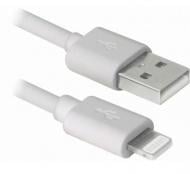 Дата-кабель Real-el Lightning – USB 1 м білий (EL123500033)