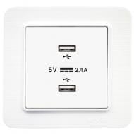 Розетка USB без заземления IP20 белый матовый 21 29 4001 302