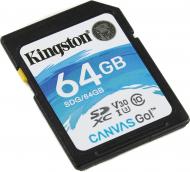 Карта памяти Kingston SDXC 64 ГБ UHS-I Class 3 (U3) (SDG/64GB)