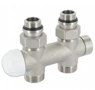 Кран-термостат Carlo Poletti Twin Thermo 1/2" З x 3/4" EK 50 мм никель V37512QSB