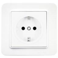 Розетка бытовая с заземлением IP20 белый матовый 21 29 4001 217