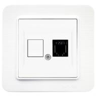 Розетка компьютерная без заземления IP20 белый матовый 21 29 4001 247