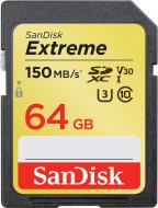 Карта памяти SanDisk SDXC 64 ГБ UHS-I Class 3 (U3) (SDSDXV6-064G-GNCIN) Extreme