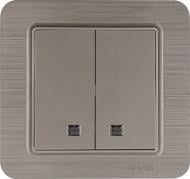 Выключатель двухклавишный Arvia Electric Lavin с подсветкой медный 21 28 4010 203 Выключатель двухклавишный Arvia Electric Lavin с подсветкой медный 21 28 4010 203