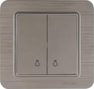 Выключатель кнопочный двухклавишный Arvia Electric Lavin без подсветки медный 21 28 4010 257 Выключатель кнопочный двухклавишный Arvia Electric Lavin без подсветки медный 21 28 4010 257