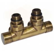 Кран-термостат Carlo Poletti Twin 1/2" З x 3/4" EK 50 мм brush bronze V48110MSB