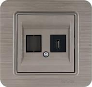 Розетка USB без заземления IP20 медный 21 28 4010 253