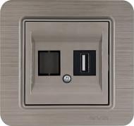 Розетка USB без заземления IP20 медный 21 28 4010 251