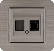 Розетка компьютерная без заземления IP20 медный 21 28 4010 247