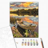 Картина по номерам Лодка в наводнении 30x40 см Brushme
