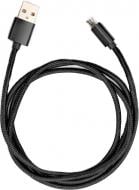 Дата-кабель Vinga USB 2.0 АМ – microUSB 1 м чорний (VCPDCMNB1BK)