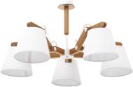 Люстра потолочная ALFA Joga 5xE27 натуральное дерево 23975