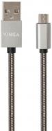Дата-кабель Vinga USB 2.0 АМ – microUSB 1 м серебристый (VCPDCMSSJ1GR)
