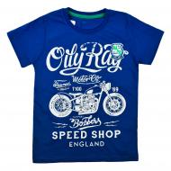 Футболка для хлопчика AKKU Oil Ray р.110 синій 9131