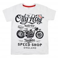 Футболка для хлопчика AKKU Oil Ray р.122 білий 9131