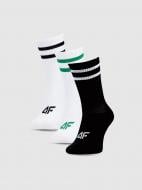Шкарпетки 4F SOCKS CAS M350 (3pack) 4FJWSS25USOCM350-90S р.35-37 білий/чорний