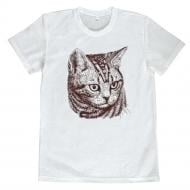 Футболка Ярослав с печатью «Кот» 57780 р.46 белый с принтом