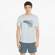 Футболка Puma RUN LOGO SS TEE M 52140120 р.S голубой
