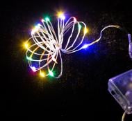 Гирлянда IEK Роса RGB встроенный светодиод (LED) 20 ламп 2 м 