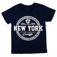 Футболка для мальчика AKKU New York р.110 темно-синий 9164