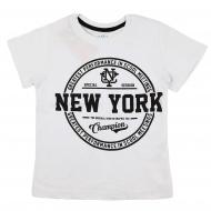 Футболка для мальчика AKKU New York р.116 белый 9164