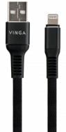 Дата-кабель Vinga USB 2.0 AM – Lightning 1 м чорний (VCPDCLFNB1BK)