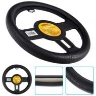 Чохол на кермо Voin VLOD-24LC5 BK L шкіра чорний