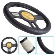 Чохол на кермо Voin VLOD-24LC7 BK M шкіра чорний