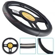 Чехол на руль Voin VLOD-24LC8 BK/RD L кожа черный