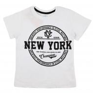 Футболка для мальчика AKKU New York р.134 белый 9164