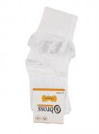 Шкарпетки для дівчаток BROSS з мереживом 12707 р.22–24 білий