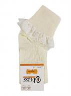 Шкарпетки для дівчаток BROSS з мереживом 12707 р.22–24 бежевий Шкарпетки для дівчаток BROSS з мереживом 12707 р.22–24 бежевий