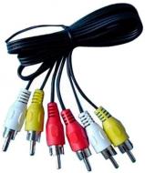 Кабель мультимедійний Atcom 3xRCA – 3xRCA 3 м різнокольоровий (10712)