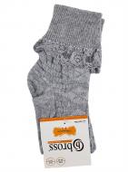 Шкарпетки для дівчаток BROSS з мереживом 12707 р.22–24 сірий