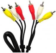 Кабель мультимедийный Atcom 3xRCA – 3xRCA 1,8 м разноцветный (10711)