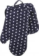 Набор кухонный прихватка и рукавица Капля 17x30 см синий с рисунком