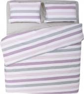 Комплект постельного белья Полоска 1,5 розовый La Nuit (без простыни)