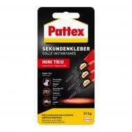 Суперклей Pattex Мини Трио секундный 3 x 1 г