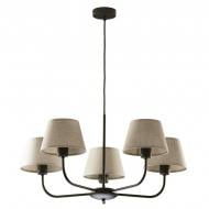 Люстра подвесная TK Lighting Chicago 5PL-3989 5x15 Вт E27 черный лен