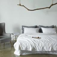 Комплект постельного белья Вареный хлопок Flawless Crystal 200х220 см белый MirSon