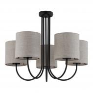 Люстра потолочная TK Lighting Torens 5PL-4633 5x15 Вт E27 черный/серый